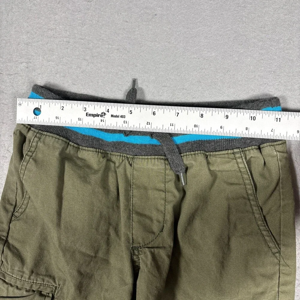 Boy’s Size S 6-7 Old Navy Green Elastic Waist Pull On Summer Cargo Shorts